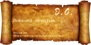Dobrosi Orsolya névjegykártya