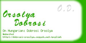 orsolya dobrosi business card